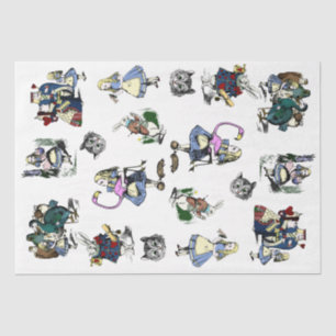 Classic Alice in Wonderland Rabbit Cheshire Cat Tissue Paper
