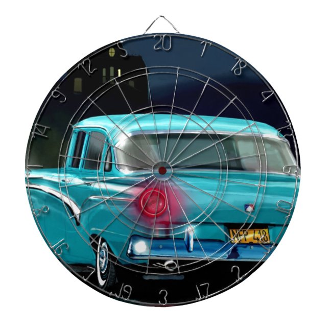 Classic American 50'S Style Automobile. Dartboard (Front)