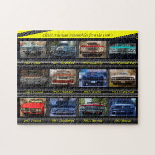 Classic American Automobiles from the 1960's. Jigsaw Puzzle