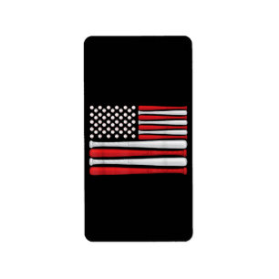 Classic American Baseball Flag - Vintage Baseball  Label