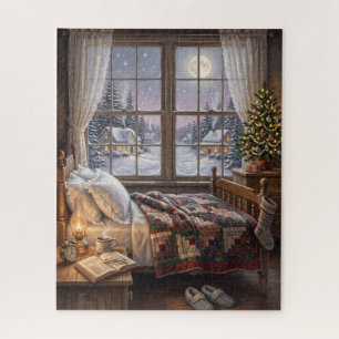 Classic American Bedroom Christmas Eve Jigsaw Puzzle