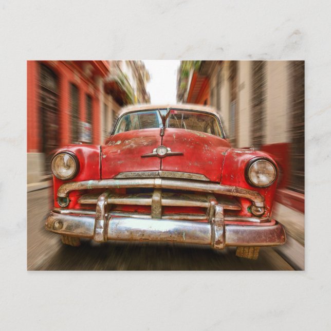 Classic American Car in streets of Havana, Cuba Postcard (Front)