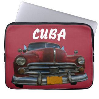 Classic American car in Vinales, Cuba Laptop Sleeve