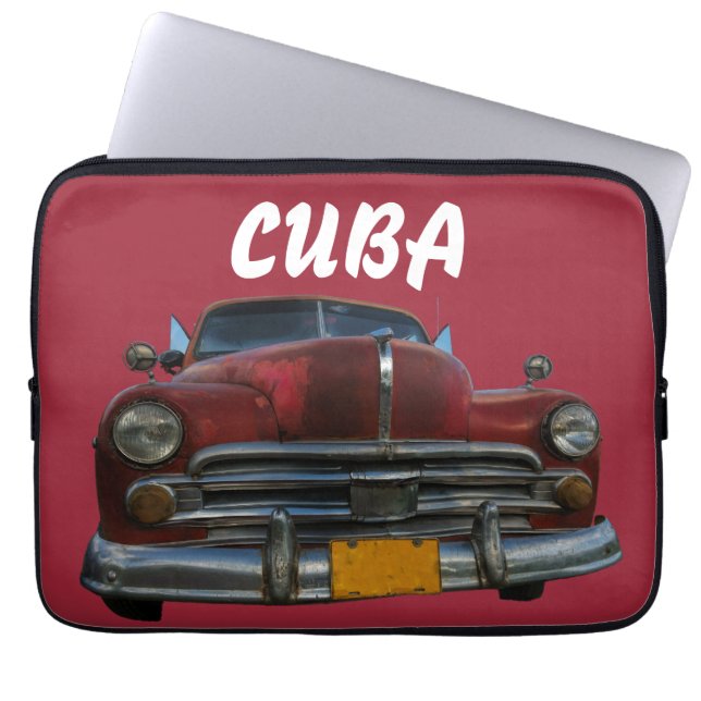 Classic American car in Vinales, Cuba Laptop Sleeve (Front)