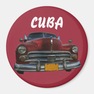 Classic American car in Vinales, Cuba Magnet