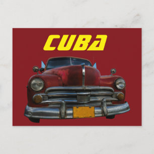 Classic American car in Vinales, Cuba Postcard