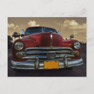 Classic American car in Vinales, Cuba Postcard