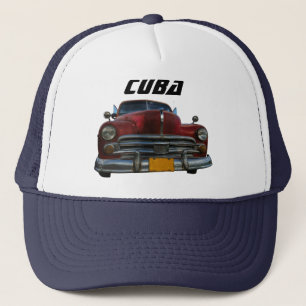 Classic American car in Vinales, Cuba Trucker Hat