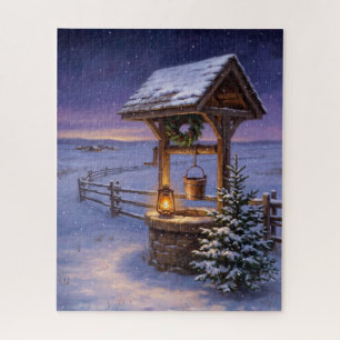 Classic American Country Well Christmas Jigsaw Puzzle