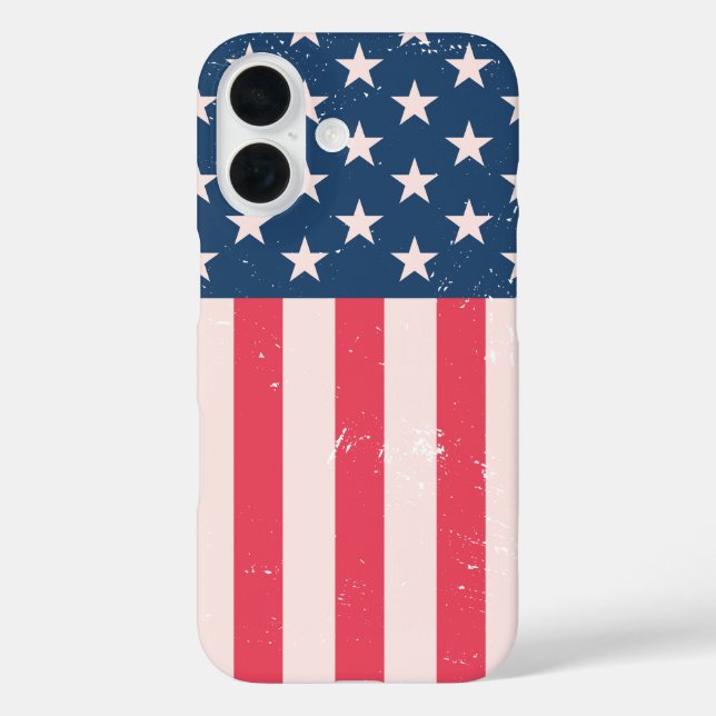 Classic American Flag Grunge Case-Mate iPhone Case (Back)