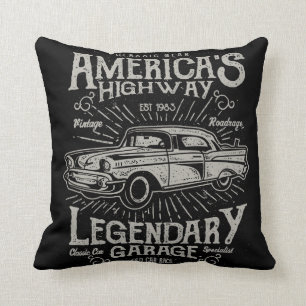 Classic American Muscle Car   Hotrod's Highway Cushion