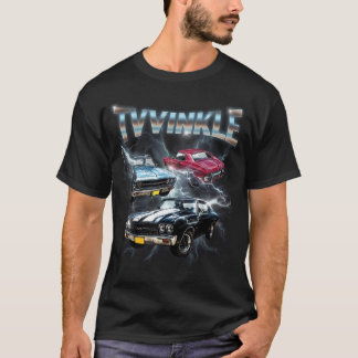 Classic American Muscle Cars Lightning Design T-Shirt