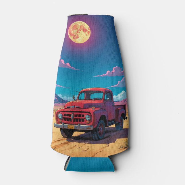 Classic American Pickup  Bottle Cooler (Front)