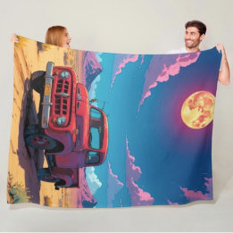 Classic American Pickup Fleece Blanket