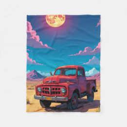 Classic American Pickup Fleece Blanket