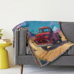 Classic American Pickup Throw Blanket