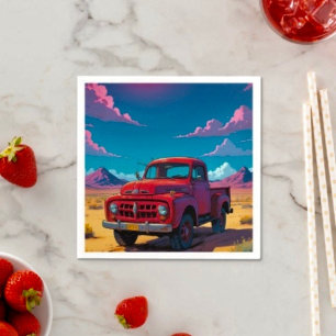 Classic American Pickup Truck Napkin