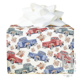 Classic American Pickup Trucks Wrapping Paper