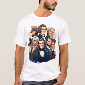 Classic American Presidents Portrait Graphic Tee