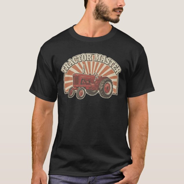 Classic American Tractor Retro T-Shirt (Front)