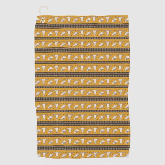 Classic American Western themed pattern Golf Towel (Front)