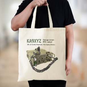 Classic AN/PRC-77 Military Portable Transceiver Tote Bag