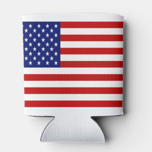 Classic and Cool American Flag Patriotic Can Cooler