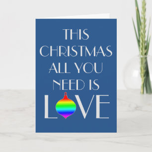 Classic and Elegant Gay Orientated Christmas Holiday Card
