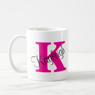 Classic and Elegant Personalised Initials Name Coffee Mug