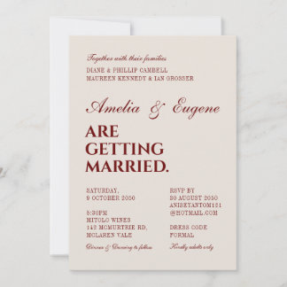 Classic and Elegant Wedding Ceremony Invitation