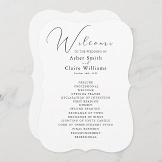 Classic and Elegant Wedding Program
