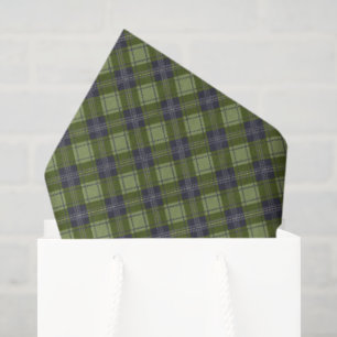 Classic and Festive Green Plaid Christmas Tissue Paper