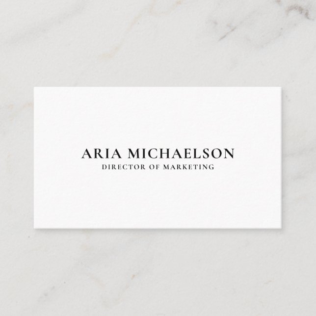 Classic and Minimal Business Card (Front)