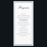 Classic and Simple Elegant Wedding Program<br><div class="desc">Composed of simple straight lined frames with classic cursive script and serif typography.  These elements are simple,  timeless,  and classic.. 

This is designed by White Paper Birch Co. exclusive for Zazzle.

Available here:
http://www.zazzle.com/store/whitepaperbirch</div>