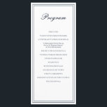 Classic and Simple Elegant Wedding Program<br><div class="desc">Composed of simple straight lined frames with classic cursive script and serif typography.  These elements are simple,  timeless,  and classic.. 

This is designed by White Paper Birch Co. exclusive for Zazzle.

Available here:
http://www.zazzle.com/store/whitepaperbirch</div>