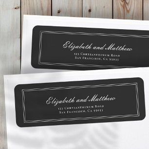 Classic and Simple Elegant Wedding Return Address Label