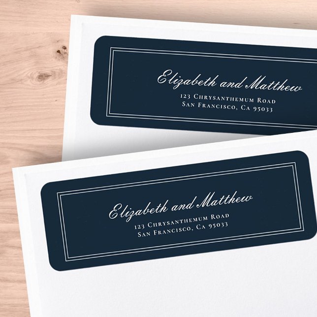 Classic and Simple Elegant Wedding Return Address Label (Creator Uploaded)