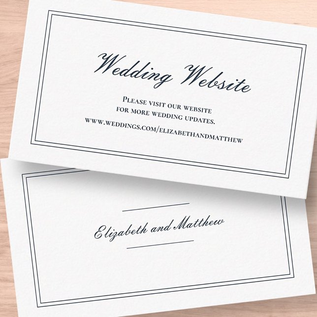 Classic and Simple Elegant Wedding Website Enclosure Card (Creator Uploaded)