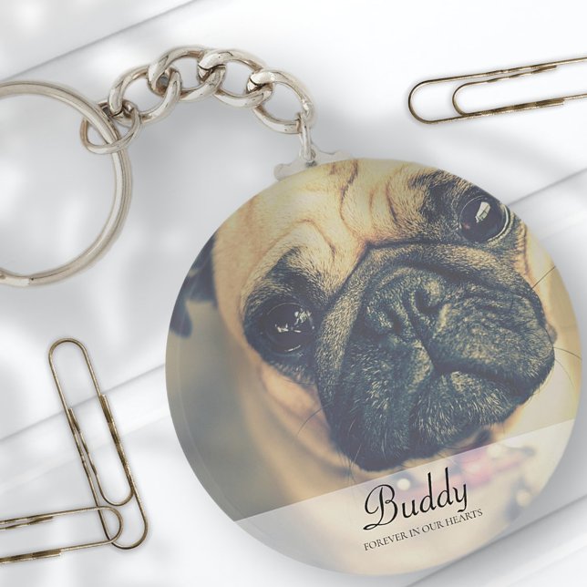 Classic and Simple Pet Photo Memorial Key Ring (Creator Uploaded)