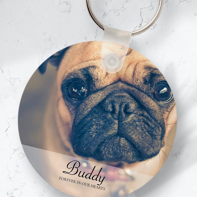Classic and Simple Pet Photo Memorial Key Ring (Creator Uploaded)