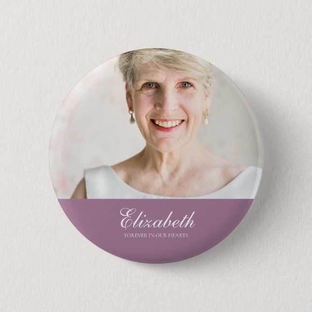 Classic and Simple Photo Memorial 6 Cm Round Badge (Front)