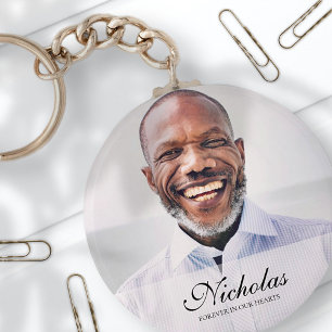 Classic and Simple Photo Memorial Key Ring