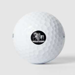 Classic angel next to the majestic horse golf balls
