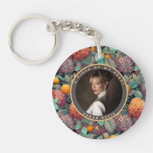 Classic Anniversary Gifts For Dad Custom Hydrangea Key Ring