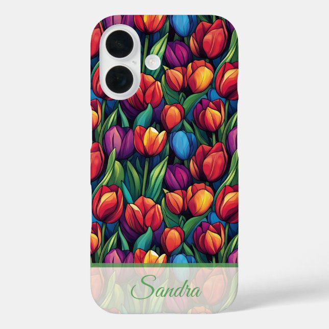Classic Anniversary Keepsake Tulip Floral Custom Case-Mate iPhone Case (Back)