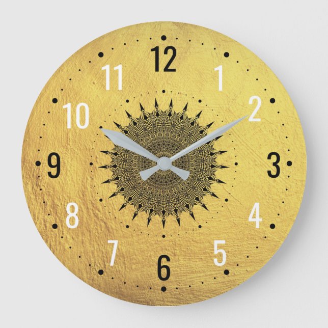 Classic & Antique Decor - Modern Brass Large Clock (Front)