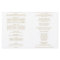 Classic Antique Gold and White Wedding Programs