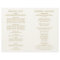 Classic Antique Gold and White Wedding Programs