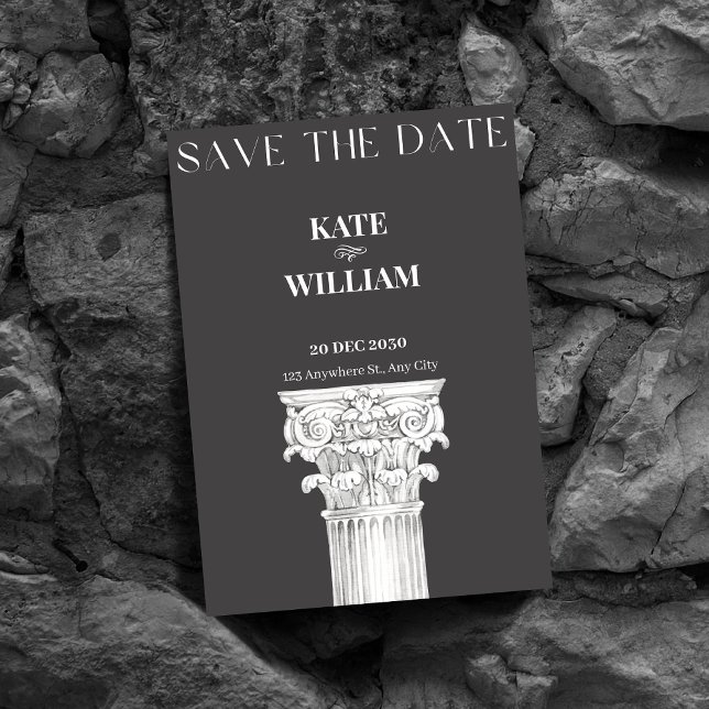 Classic architecture roman column wedding  invitation (Creator Uploaded)