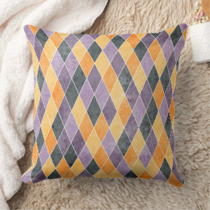 Classic Argyle Diamond Lattice Pattern Cushion